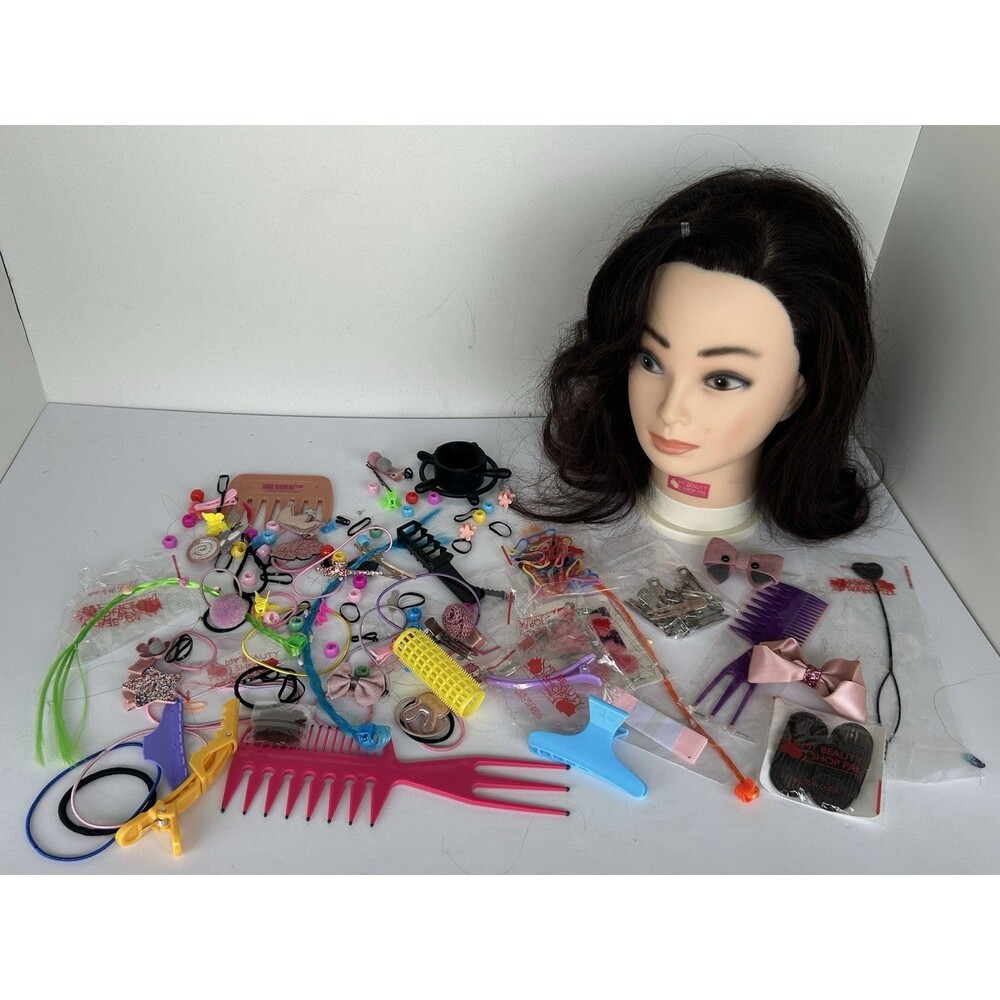 My Beauty Shop Pal Styling Head Kit Hair Accessories Bags Lot Read Description